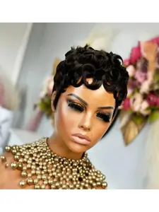 Pixie Cut Wigs for Women, Short Layered Premium Human Hair Wig with Front Bangs, Full Machine Made, Easy to Style, Beginner Friendly, Non-Lace