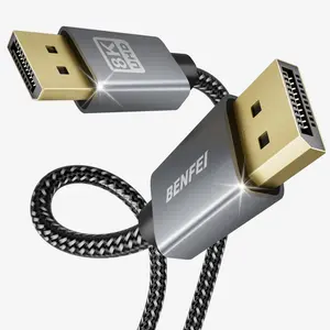 BENFEI 8K DisplayPort to DisplayPort 6 Feet Cable [VESA Certified] Support 8K@60Hz, 4K@144Hz, Aluminum Shell Nylon Braided Accessories Alloy