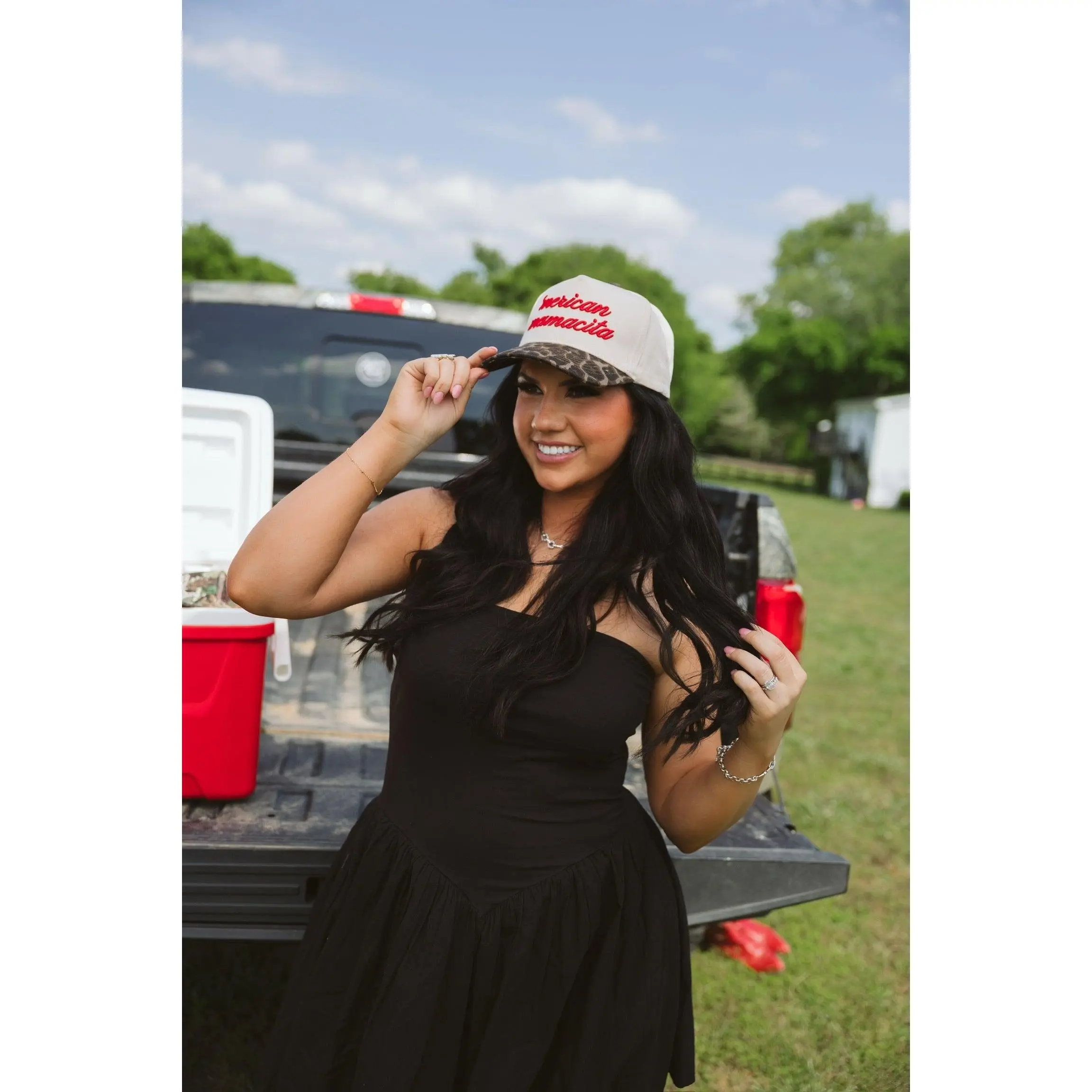 'Merican Mamacita - Leopard Vintage Trucker Hat