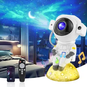 Astronaut Starry Sky Projection Lamp, Bluetooth-compatible Speaker, 3 Color Temperatures Night Light, Timer & Remote Control, Perfect Gift