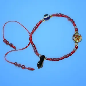 Saint Michael adjustable evil eye bracelet