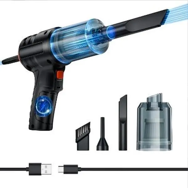 3in1 Lightweight Cordless Multi-Mode Battery-Powered Compact Handheld Vacuum Cleaner - Cyclone Strong Suction, Rechargeable LED, Dust Collector, for Car Carpet Household Appliance Accessories, Lightweight Cordless Vacuum Cleaner, car vacuum clear