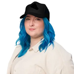 Sleepy dog face Foam trucker hat