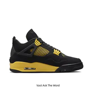 Retro Mid-Top Basketball Shoes in Black and Yellow with Suede and Mesh Panels, Visible Air Cushioning Unit, and Durable Rubber Outsole for Versatile On-Court and Casual Wear