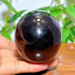 80-90mm Black Obsidian Skull Stone Natural Crystal Spiritual Quartz Energy Gifts Craft Minerals Halloween Decoration Reiki