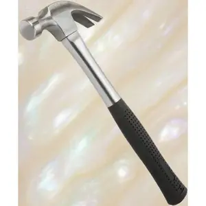 Heavy-Duty Claw Hammer - Shock-Absorbing Ergonomic Grip - 16-Oz Fiberglass Handle Tool - Non-Slip Design for Framing & Construction - Professional Red & Black Hand Tool repair  tools rubber mallet