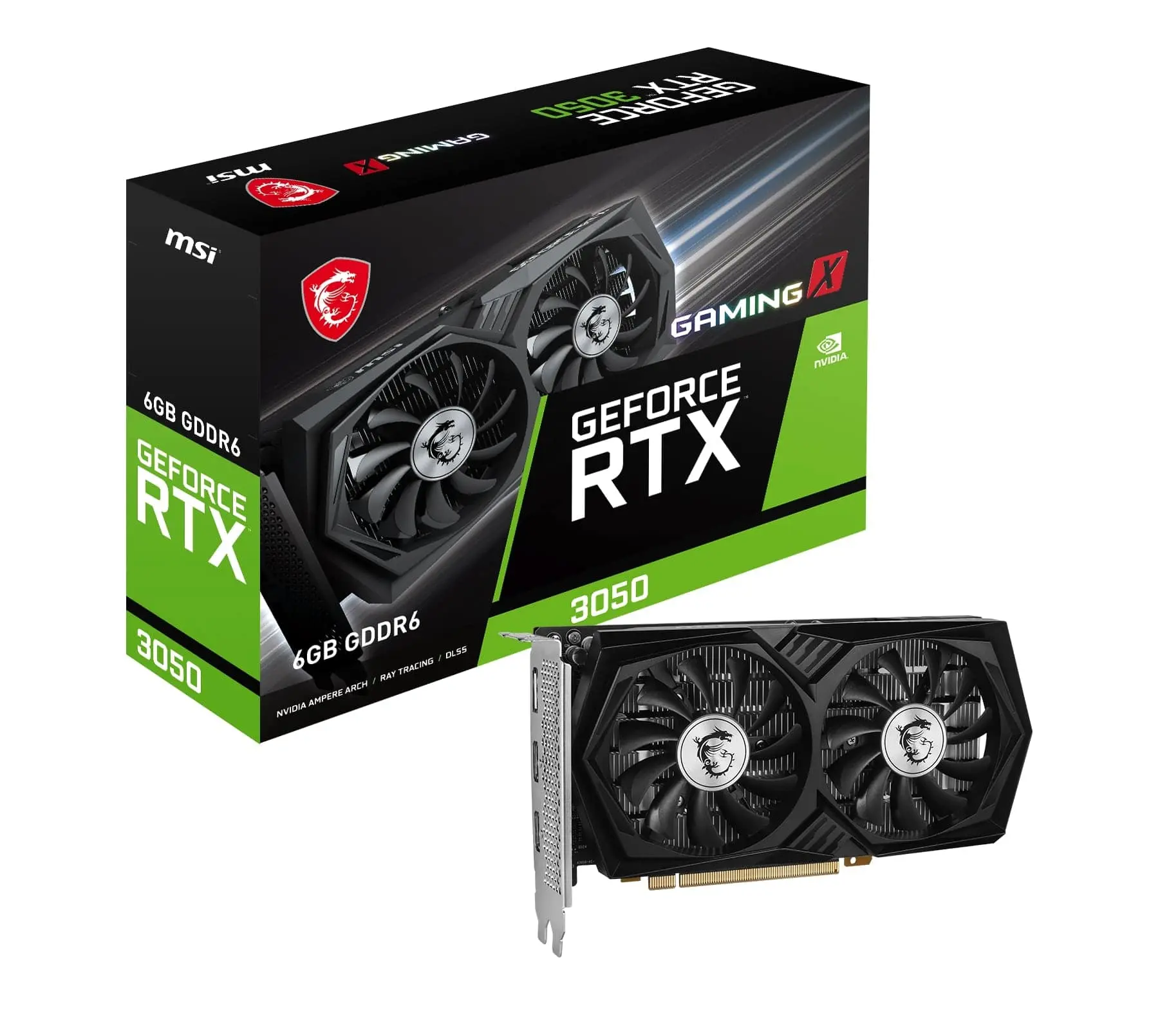 NVIDIA RTX 3050 GAMING X 6G - 6GB GDDR6 - PCI Express 4.0 - Graphics Card NVIDIA RTX 3050 GAMING X 6G - 6GB GDDR6 - PCI Express 4.0 - Graphics Card