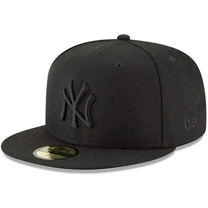 New Era 59Fifty Hat MLB Basic New York Yankees Black/Black Fitted Baseball Cap (7 1/8) 11591128-718