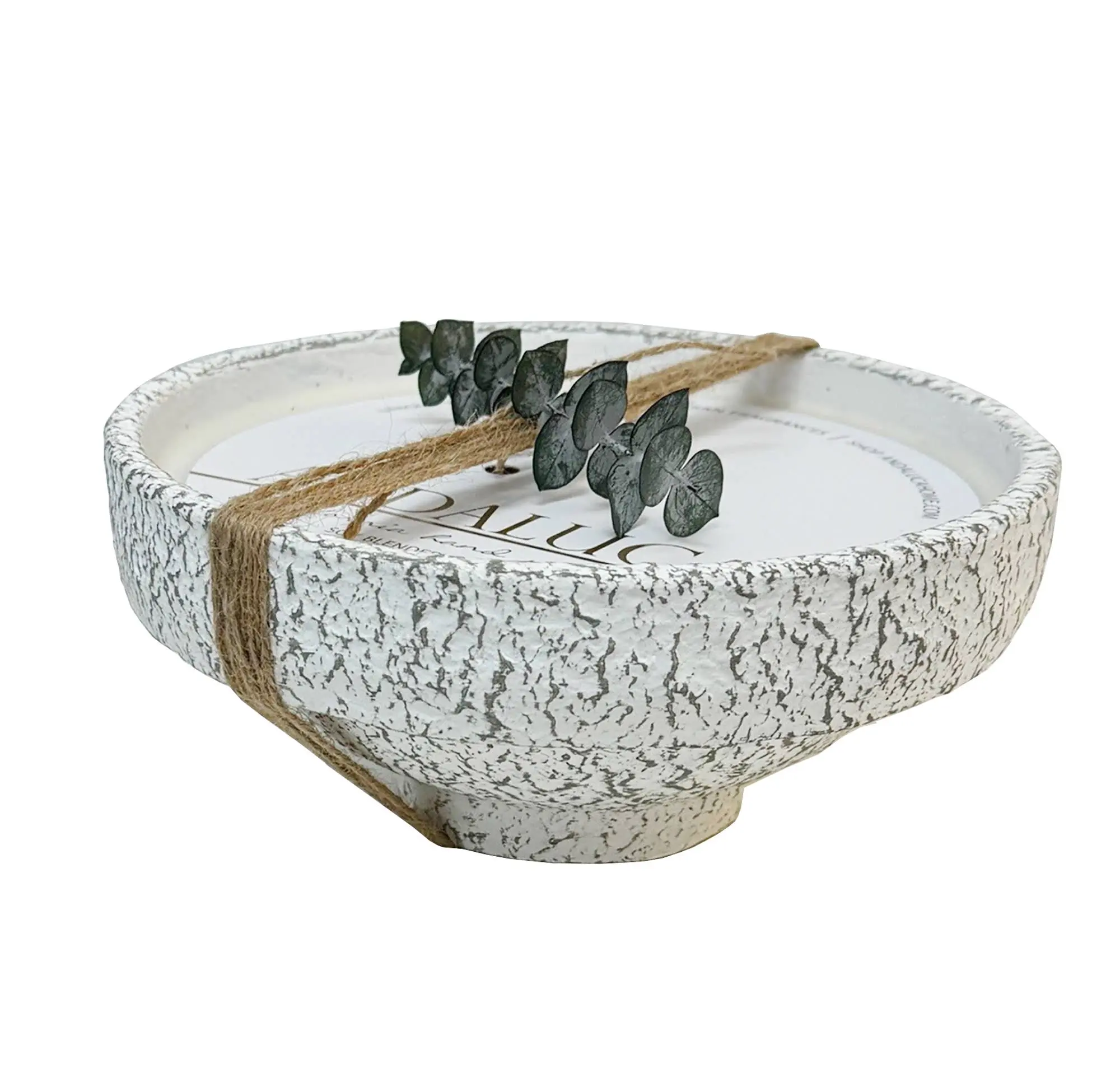 Rustic Earthenware Pedestal Candle: Palo Santo Fragrance