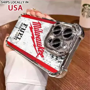 Milwaukee collection Industrial Style Element Phone Case Suitable for iPhone 16/15/14/13/12/11 Xs Pro Max Plus electroplated anti drop soft case phone case 012 Protector Screen Protector Protection Smartphone Cellphone Cover Casing Protective