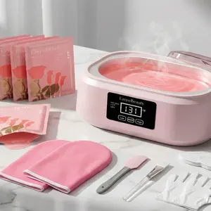 EasyinBeauty Paraffin Wax Machine for Hands, Smooth Skin Spa at Home,Feet & Body – 3000ml Digital Warmer with 6 Rose Wax Packs (2.64 lbs) | Soft,