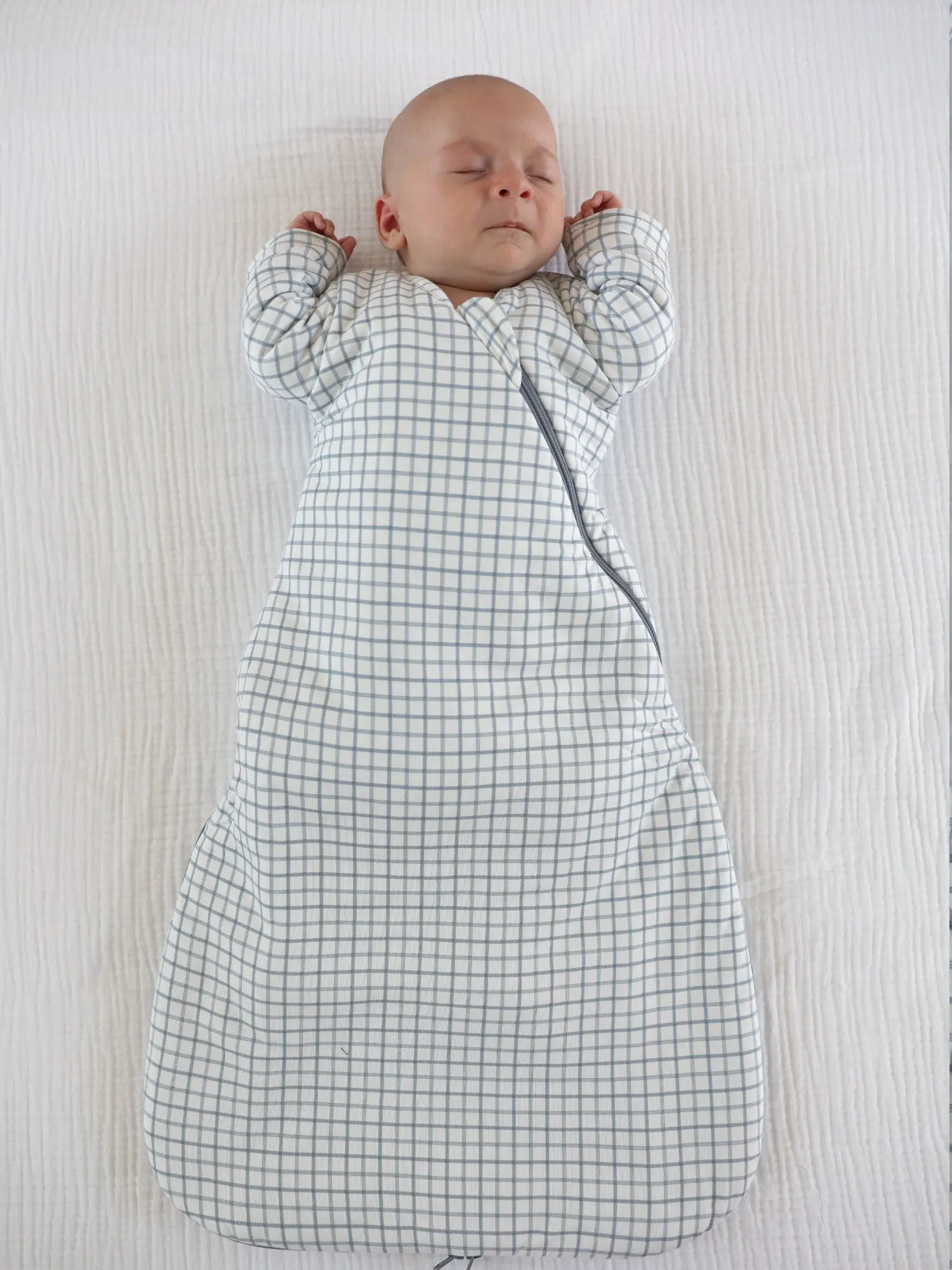 Long Sleeve Swaddle Sleep Sack - Checkmate / 1.0 TOG