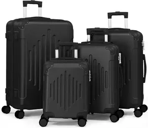 【Summervibes】Ubesgoo Luggage Set 4 Piece Suitcase Sets with TSA Lock Moulded Corner 4 Spinner Wheels, ABS Hardside Trolley Travel Case for Carry On Check-in Business Trip