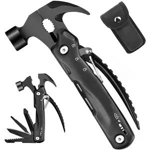 1PC, Multifunctional Tool Hammer, 14 - in - 1 Multifunctional Claw Hammer, EDC Multifunctional Tool, Folding Knife Saw, Survival Portable Multifunctional Tool, Camping Accessories Survival Equipment, Anniversary, A Unique Gift for Boyfriend or Husband