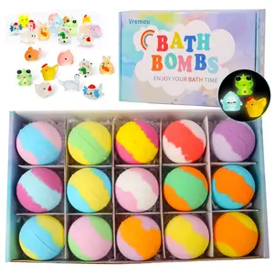 15Pack/24Pack Bath Bombs with Surprise Inside, Bath Bombs with Toys Inside Gift Set, Kid Bubble Bath Fizzy Body Care for Girls Boys with Bath Toys