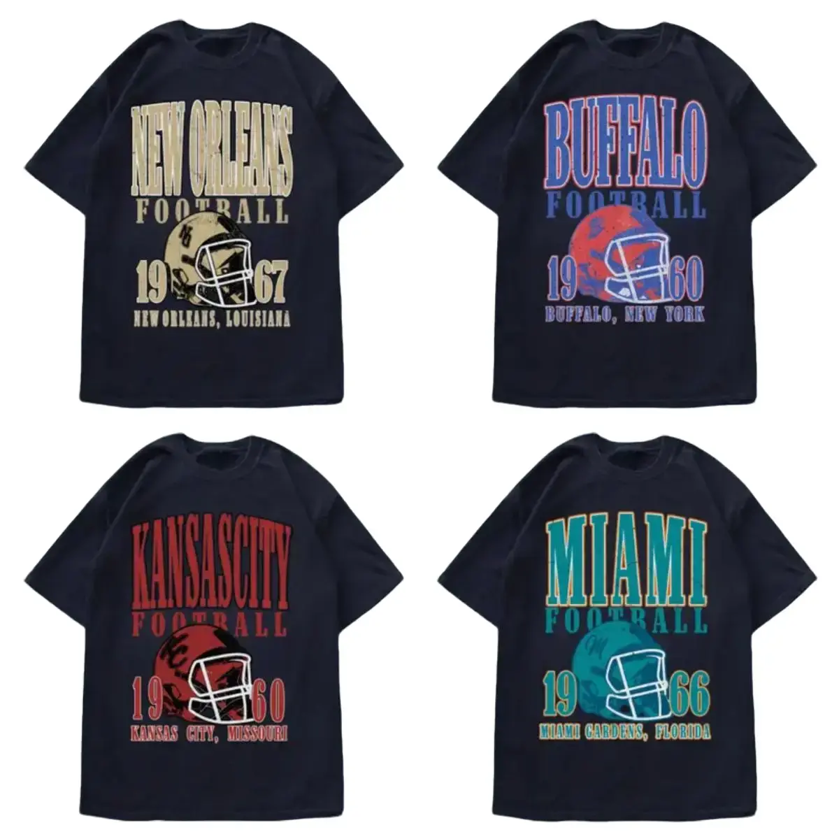 Vintage All Team Football T-Shirt - Retro Helmet Graphic Sports Fan Apparel , Game Day Outfit Shirt , Classic Football Season Tee , All Teams Fan Top , College University Style Shirt , Vintage Athletic Apparel , Gift For Football Fans Men And Women Top