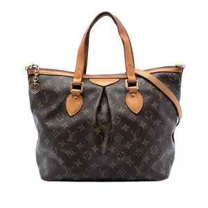Pre-owned Louis Vuitton Canvas Coated, Leather Travel Bags Palermo Handbag Monogram Canvas PM by Rebag