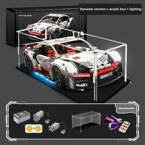 Buildable 1:14 RC Supercar Kit – Dual Motor, DIY LEDs & Display Case | STEM Model Car for Teens, Adults & Collectors Perfect Holiday Gift
