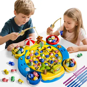 66 PCS Fishing Game for Kids Toddlers 3-5, Fishing Toys for Boys 3 4 5 6 7 8 Year Old with 360° Rotation, 1-8 Players Board Game for Kids 4-6, Ideas Birthday Gifts for 3 4 5 6 7 8 Year Old