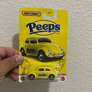 Matchbox Peeps Brand Yellow Volkswagen Beetle Model Car IM169 Collectible Toy Vehicle