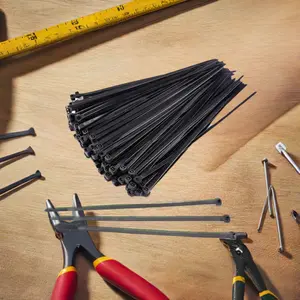 8-Inch Black Heavy Duty Zip Ties (500-Pack) | 50lb Tensile Strength | UV Resistant Nylon