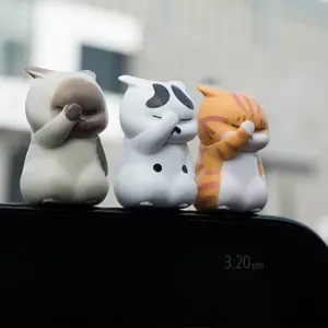 1pcs Cover Your Face Cat Figure Cartoon Anime Peripheral Kitten Doll Toy Cake Ornaments Kawaii Desk Car Interior Accessories 2026 For your cars