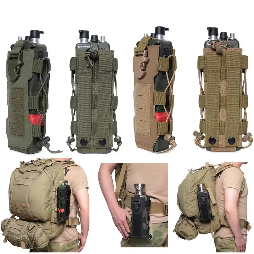 Unisex Multi-Functional Tactical Waist Bag for Adults - Outdoor Gear, Tactical Accessories, Water Bottle Holder, Walkie Talkie Pouch, Zip Closure, Fast Access, Compartments, for Hiking, Camping, With Compartment(S)