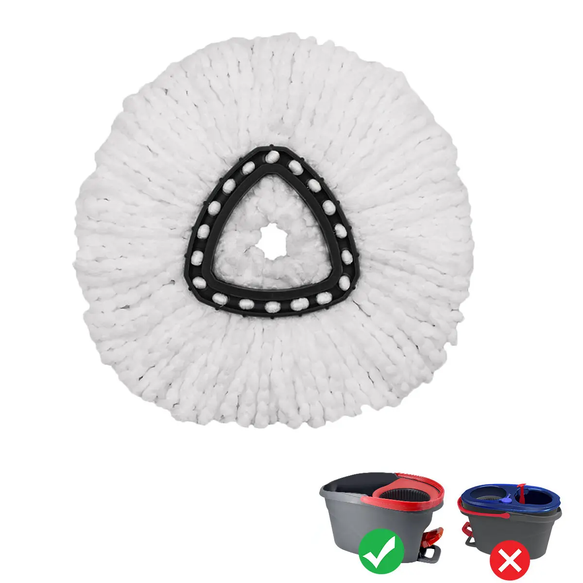 1/2/4 Packs Compatible With Vileda Easywring Spin Mop 1-Tank System Replacement Heads, Mop Heads Replacements, Spin Mop Refill, Microfiber Mop Refills, Super Absorbent Microfiber Mop Pads, Easy to Install and Maintain, Cleaning Supplies