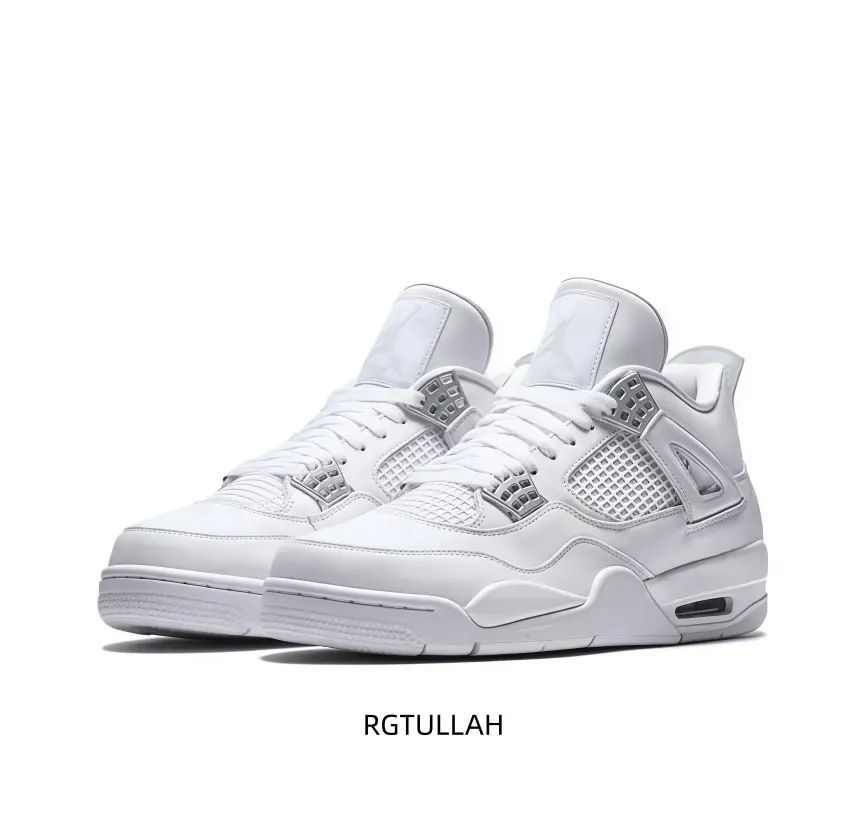 Retro All-White High-Top Basketball Sneakers with Metallic Hardware, Cushioned Air Midsole for Street Style & Everyday Casual Outfits (Sports Collectibles Accessory)