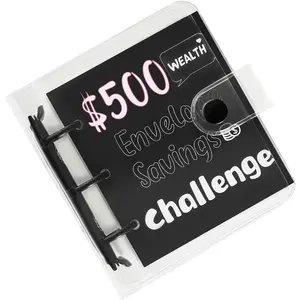 Mini  Saving Binder with 25  Envelopes $500  Saving Challenge  Savings Challenges Budget Book with Stickers, Savings Binder, Gifts for Christmas,  Year (Saving 500)