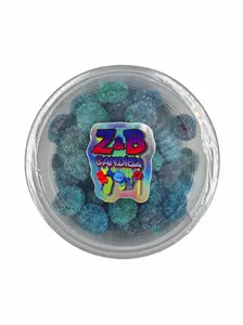 BLUE RAZZ COATED FRUIT GUSHERZ (sweet or sour) Candy gummies Bonbon Snack