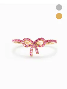 Bow Design Rhinestone Decorated Princess Rings, Gifts for Her, Fashion Accessories for Women & Girls, Trendy All-match & Exquisite Jewelry for Birthday Gift, Pink Ring, Statement Rings, Elegant Rhinestone Ring, Fashionable Jewelry