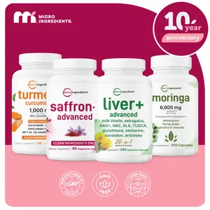 Micro Ingredients Total Body Reset Bundle: Saffron Advanced, Turmeric Curcumin, Moringa & Liver Advanced+