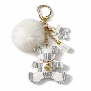Soft Girl Teddy POM Bag Charm/KeyChain
