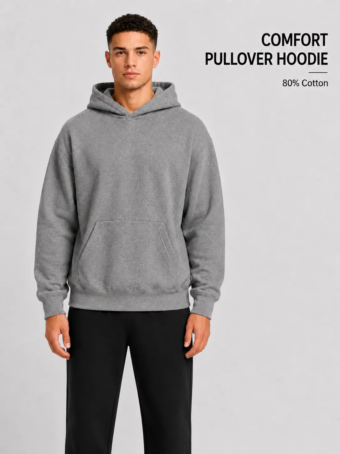 Men's Oversize Menswear Long-Sleeve Cotton Pullover Hoodies -Plain,Casual Athletic Basic, All Genders Hoodies for Daily Outings