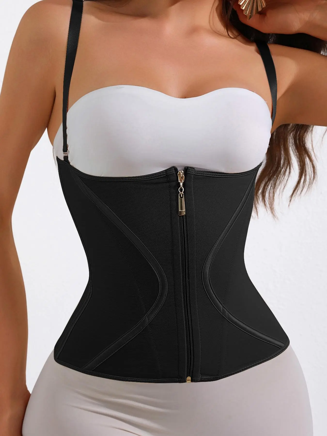 Women's Adjustable Hook & Eye Closure Waist Trainer, Breathable Tummy Control Shaper, Waist Cincher for Women, Compression