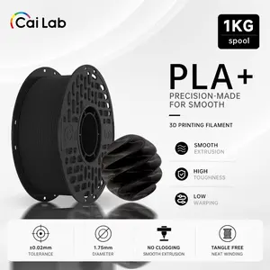 Cailab PLA+ 1KG 1.75mm 3D Printer Filament, Toughened Enhanced PLA, High Precision ±0.02mm, Vacuum Sealed, Clog-Free, High Strength Low Warp, Impact Resistant, Eco-Friendly Low Odor, Compatible with Creality Ender/Bambu Lab/Prusa,