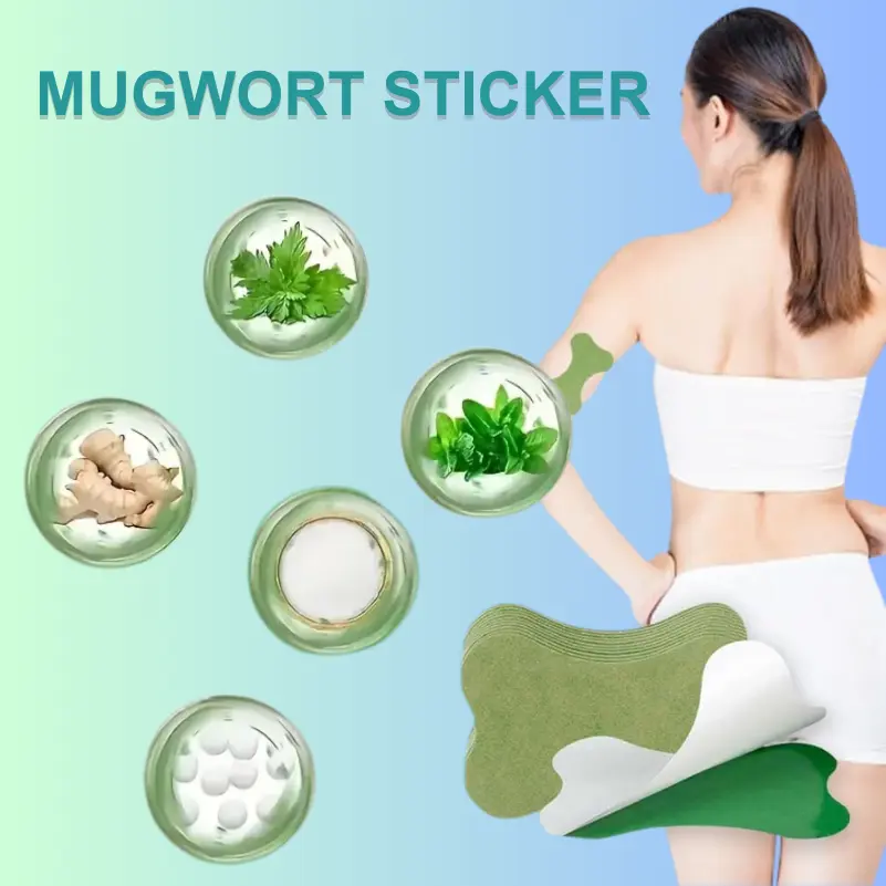 48Pcs/Box Mugwort Patch/Patches -Wormwood Stickers Natural Herbal Patch/Patches for Arm and Leg Natural Herbal Arm Patch for Women and Men (48)