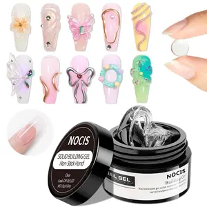 Non-Stick Hand Nail Extension Gel - clear, Quick Build Builder for DIY Manicures & Pedicures, Alcohol-Free, Nail Supplies