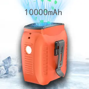 2025 New Portable Fan Rechargeable, 5 Speeds 16,000 RPM Strong Airflow, Personal Waist Fan with up to 35H of Working Time, Hands-Free Hanging Neck Fan, Wearable Belt Fan for Camping, Outdoor, Jobsite