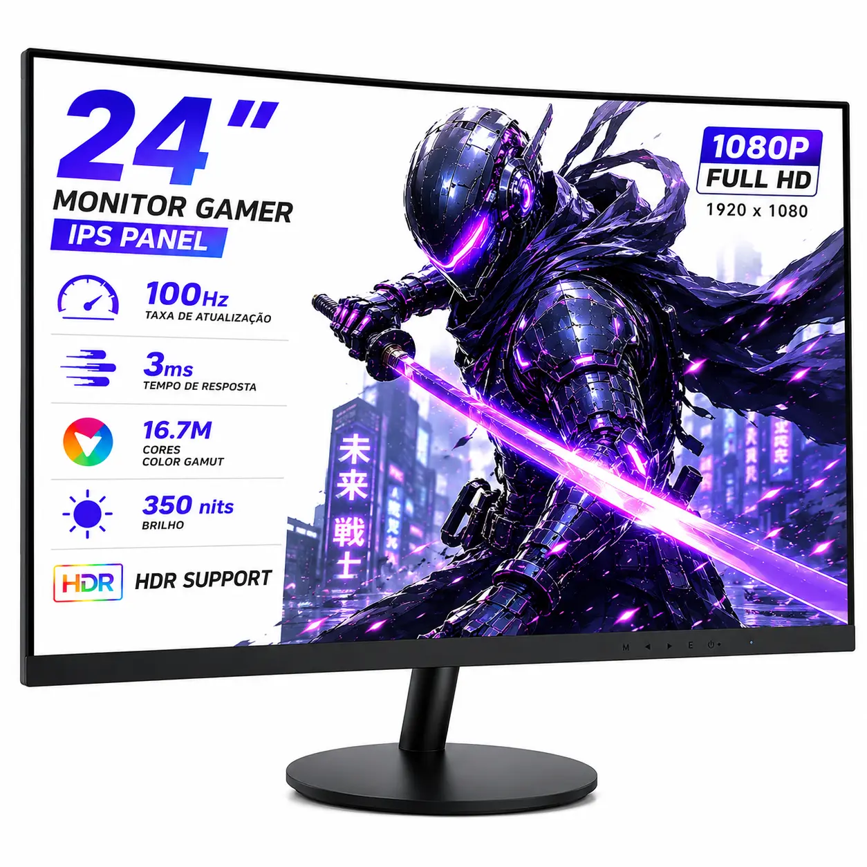 24” FHD Fast IPS Gaming Monitor - 100Hz FreeSync, 3ms Response Time, HDMI/DP Ports, PC Computer Screen, Monitors