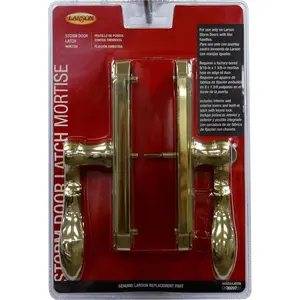 212 MAIN Larson 5035257 M2 Bright Brass Zinc Mortise Latch Lock, Door Hardware for Exterior Doors, Gold Finish