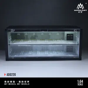 Diorama 1/64 Scale Diecast Garage Model LED Lighting City Parking Lot Model Repair Workshop Container Garage Scene Display Model Collection Gift Toy