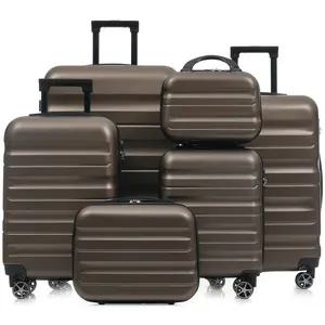 6-Piece ABS Hardshell Luggage Set - Lightweight, Durable Suitcases with Dual Spinner Wheels, Carry-On & Check-In Sizes for Travel, Business; Includes Duffel Bag luggage luggage sets suitcases for travel