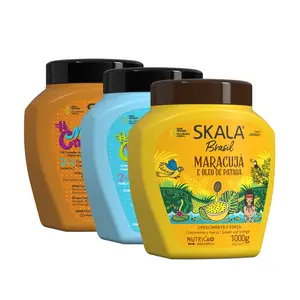 Skala Expert Brazilian Hair Care 3-Piece Kit for curly hair: Mais Cachos, Maracuja & Mais Crespos Treatments (1000g Each) Haircare skala Hydrate Hydrating Moisturizer