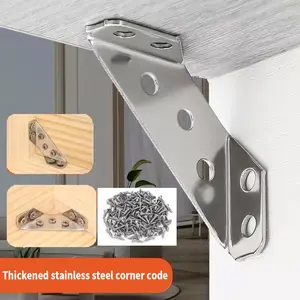 20PCS Universal Stainless Steel Corner BracketPremium Angle Bracket with Screws, TriangularFurniture Corner Connectors for Wood FurnitureDrawers,Cabinets, Tables, and Chairs wood corner brace angle brace support L-Shaped corner bracket