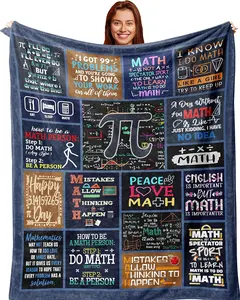 Math Teacher Gift, Math Gifts, Math Teacher Appreciation Gifts, Retirement gift for math teacher, Graduation Gifts for Math Lovers, Math Lovers Birthday Gifts, Math Gift for Men/Women, Blanket 60X50in