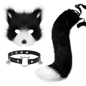 Fox Cosplay Set - Mask, Tail and Collar | Cute anime style costume for parties or Halloween