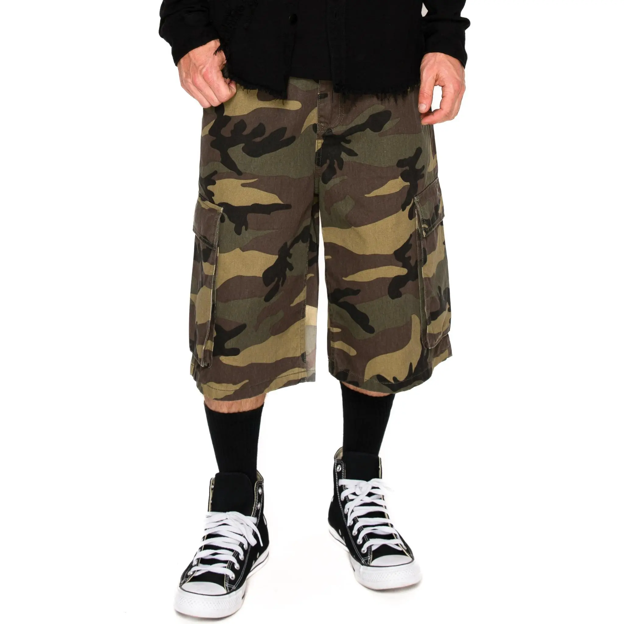 Baggy Fit Cargo Camo Shorts