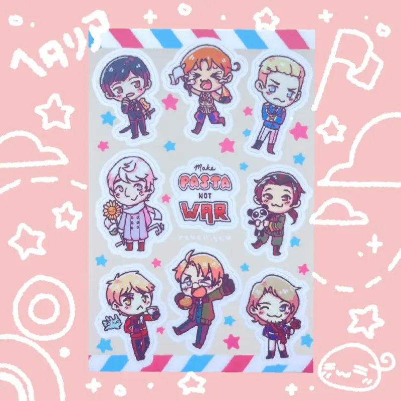 Hetalia Cute Sticker Sheet